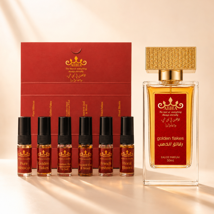 باقة الاستكشاف — عطر كامل و٦ عينات